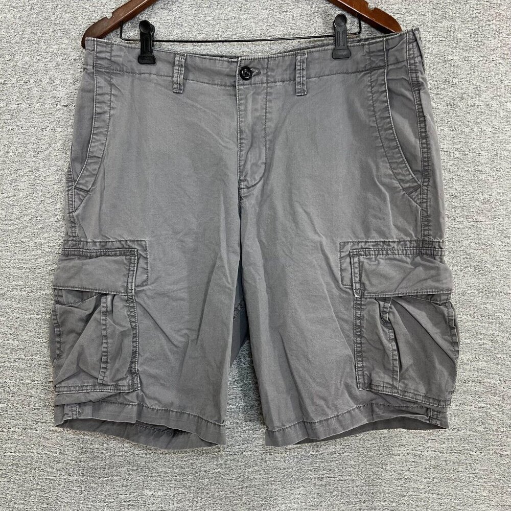 Gap Khakis Cargo Shorts Men Size 34 Gray  Summer Outdoor Cotton - Picture 11 of 12